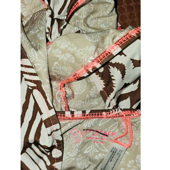 New Free People free-est The Pamela Printed One-Piece Swimsuit $178 XL Brown - Picture 8 of 8